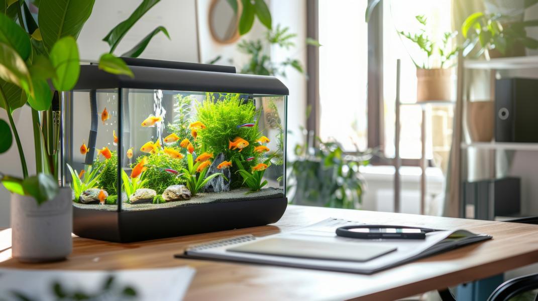 Schönes Aquarium im Büro