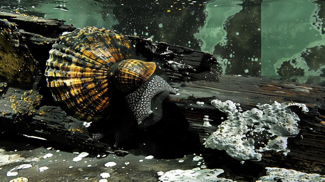 Schnecke im Aquarium